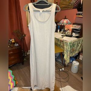 J Crew 100 Linen tank tan maxi dress Size 4 Excellent condition